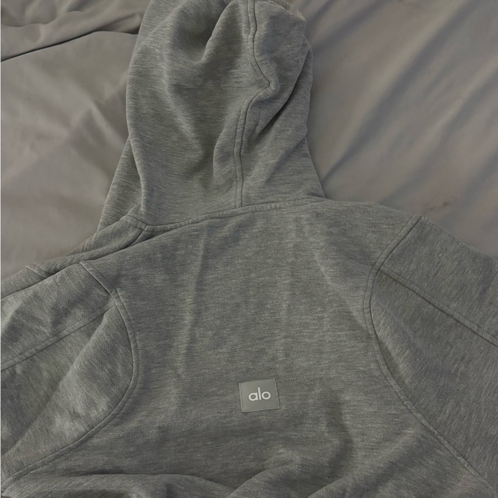 ALO Yoga Gray Sports Bra and Hoodie Set - Picture 4 of 4